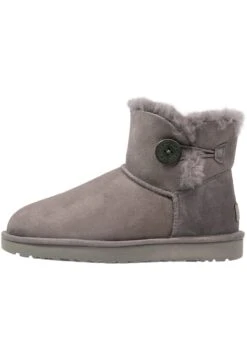 Ugg Mini Bailey ButtonTronchettiGrey Donna Stivaletti UG111Y00O-C11